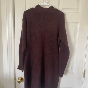 A New Day Brown Cowl Neck Sweater dress